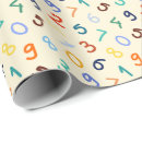 Search for numbers wrapping paper Cute
