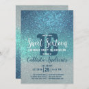 Search for teal blue sweet 16 invitations Modern