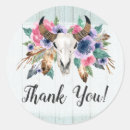 Search for rustic floral thank you stickers Bohemian