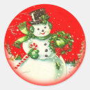 Search for snowman tag stickers Vintage christmas