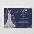 Search for navy and silver bridal shower invitations Modern