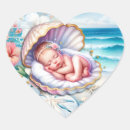 Search for shells heart stickers Coastal