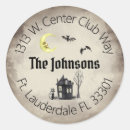 Search for halloween return address labels Haunted house