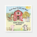 Search for cow and chicken napkins For kids