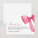 Search for pink bow thank you cards Simplistic