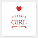 Search for womans red party stickers Birthday