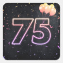 Search for 75th birthday celebration stickers Black