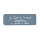 Search for aqua return address labels Handwritten script lettering