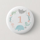 Search for 1st birthday badges Under the sea