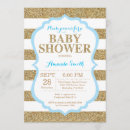 Search for blue glitter baby shower invitations Stripes
