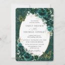 Search for rounded emerald green and gold wedding invitations Couple