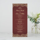 Search for burgundy and gold wedding programs Calligraphy