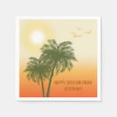 Search for palm tree napkins Sunset