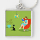 Search for cat cartoons key rings For her