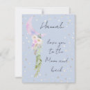 Search for to the moon and back cards Pink