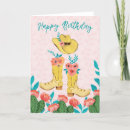 Search for cowgirl boots birthday cards Girly