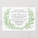Search for laurel wedding invitations Greenery