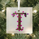 Search for letter t christmas tree decorations Green