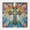 Search for stained glass christmas tree decorations Cross