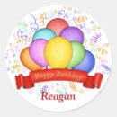 Search for bright happy birthday stickers Illustration