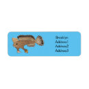 Search for cartoon fish return address labels Ocean