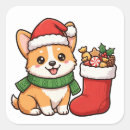 Search for stock dog stickers Santa