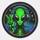 Search for peace alien stickers Extraterrestrial