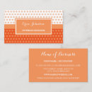Search for orange dot business cards Girly