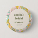 Search for unique wedding badges Bridal shower