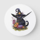 Search for black cat flowers art Vintage
