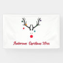 Search for christmas reindeer banners Red