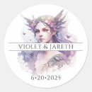 Search for fairy wedding stickers Watercolor