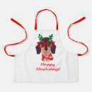 Search for happy dog aprons Dachshund