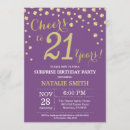 Search for purple 21st birthday invitations Twenty first birthday