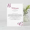 Search for welcome letter wedding programmes Minimalist