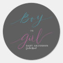 Search for baby shower gender reveal stickers Elegant