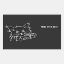 Search for feline rectangle stickers Meow