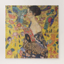 Search for gustav klimt puzzles Lady with fan