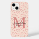 Search for pink hearts iphone cases Script typography