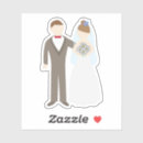Search for kissing couple wedding stickers Bride