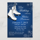 Search for blue ice skates invitations Snowflakes