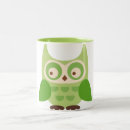 Search for cute owl art mugs Green