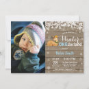 Search for deer 1st birthday invitations Winter onederland