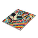 Search for abstract cat art tiles Whimsical