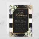 Search for purple white 50th birthday invitations Floral
