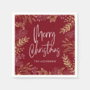 Search for red and gold christmas napkins Festive