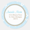 Search for monogram address stickers Blue