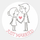 Search for black white pink wedding stickers Bride and groom
