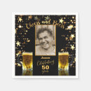 Search for cheers and beers napkins Black and gold