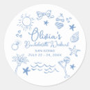 Search for beach bachelorette stickers Blue